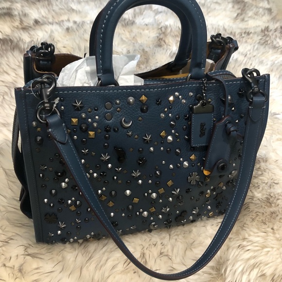 ❌SOLD❌ Coach Starry Night Rogue 30 in Denim Blue - Picture 3 of 5